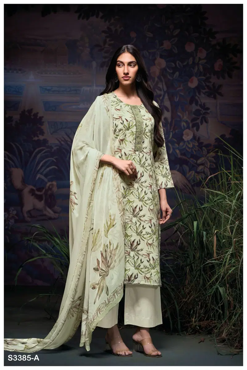 Ganga Ireland Cotton Linen Printed Embroidered Salwar Suit Collection